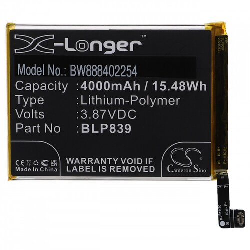 VHBW Baterija za Oppo Reno5 Z 5G, 4000 mAh Slike
