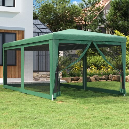 Šator za zabave sa 6 mrežastih bočnih zidova zeleni 3x6 m HDPE Cijene