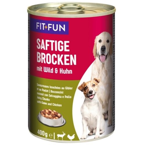 FITFUN P piletina i divljač komadići 400 g konzerva Slike