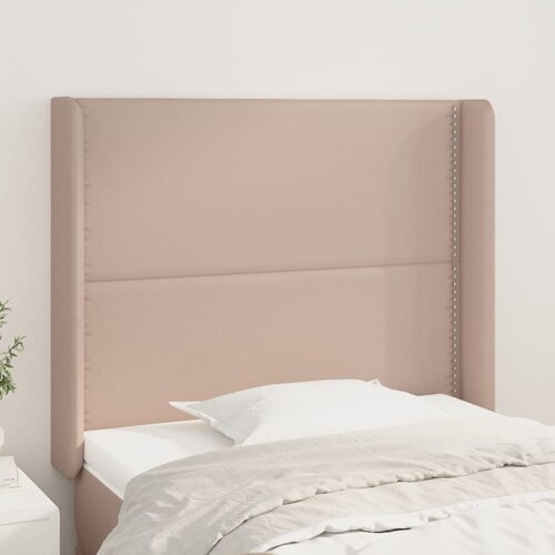 vidaXL Vzglavje z ušesi kapučino 93x16x118/128 cm umetno usnje Cene