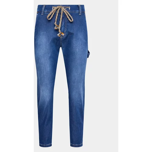 Please Jeans hlače P0QUDA4PBQ Mornarsko modra Regular Fit
