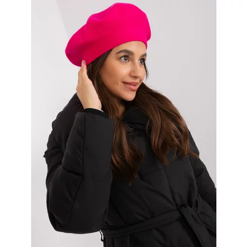 Fashion Hunters Dark pink smooth knitted beret