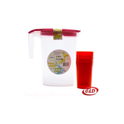 Bokal PVC 1,75l + ča&amp;scaron;e 0,25l Slike