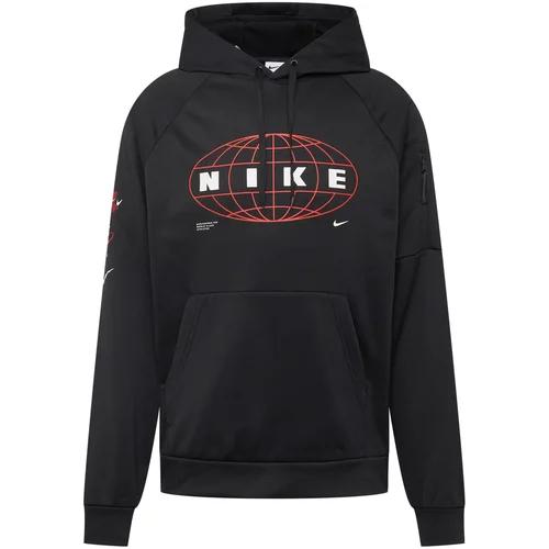 Nike Sportska sweater majica crvena / crna / bijela
