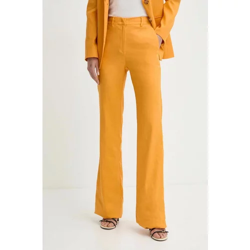 Marella Lanene hlače oranžna barva, 2413131132200