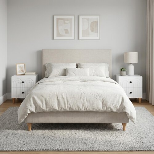  Noćni ormar 2 pcs Bijela 43 x 34,5 x 48 cm Konstruirano drvo Cijene