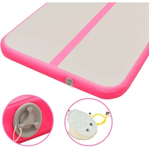  Strunjača na napuhavanje s crpkom 300 x 100 x 10 cm PVC roza Slike