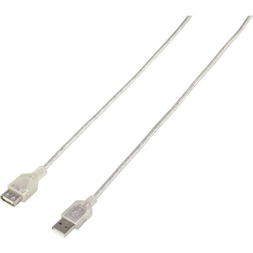 Renkforce USB kabel USB 2.0 USB-A vtič\, USB-A vtičnica 3.00 m prozorna RF-4538152, (20417248) Cene