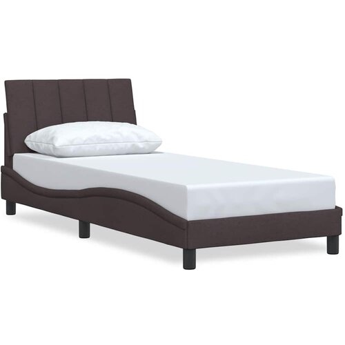 vidaXL Posteljni okvir brez vzmetnice temno rjav 80x200 cm blago, (21653212) Cene