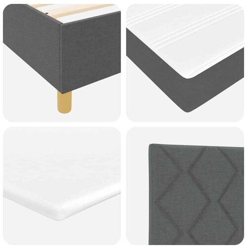 Box spring krevet Tamno siva 160 x 200 cm tkanina Slike