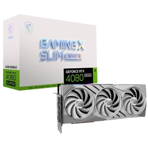 MSI nVidia GeForce RTX 4080 SUPER 16GB 256bit RTX 4080 SUPER 16G GAMING X SLIM WHITE Slike