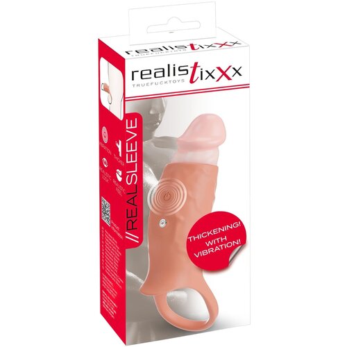 Realistixxx otvorena, vibrirajuća navlaka za penis (prirodna) Cijene
