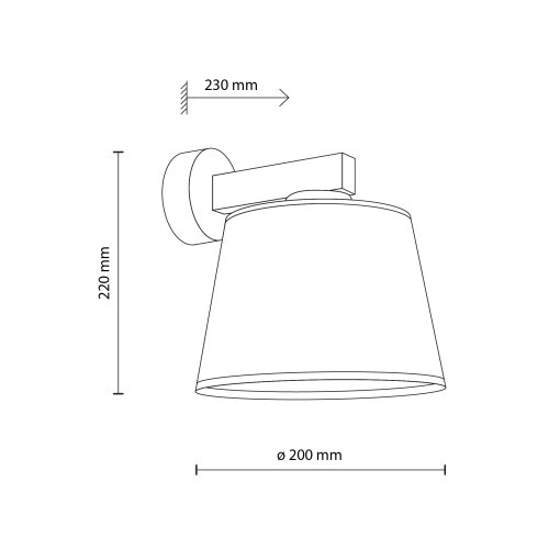  Brilagi - Zidna lampa LATTE SABIA 1xE27/15W/230V borovina/bela Slike