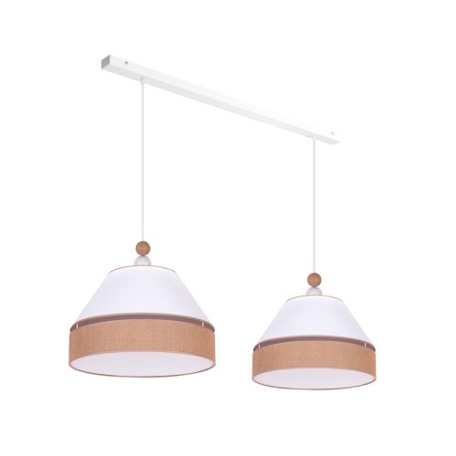  Duolla - Visilica na sajli AVIGNON 2xE27/15W/230V bela/braon Slike