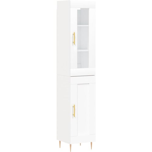 Maison Chic Visoka omara - Komoda - Predalnik bela 34,5x34x180 cm inženirski les, (21720945) Cene