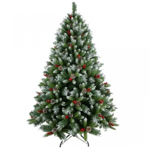  Novogodišnja jelka sa šišarkama i bobicama 120 cm 220025 Cene