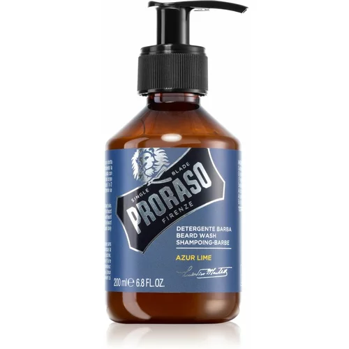 Proraso Azur Lime Beard Wash šampon za brado z vonjem citrusov in brina 200 ml za moške
