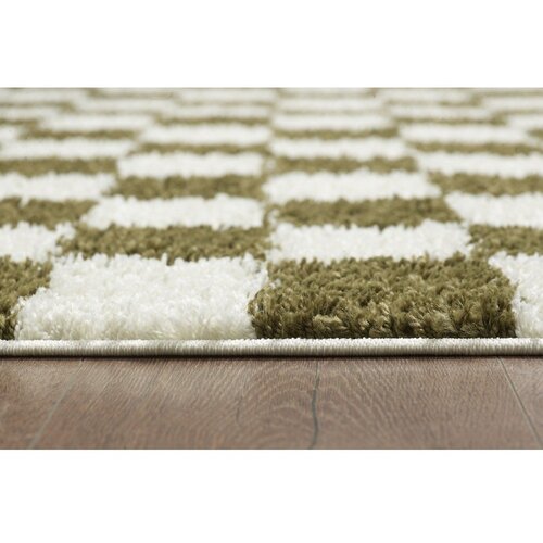 ESTE Temno zelena/kremno bela preproga 80x150 cm Grida &amp;ndash; Slike