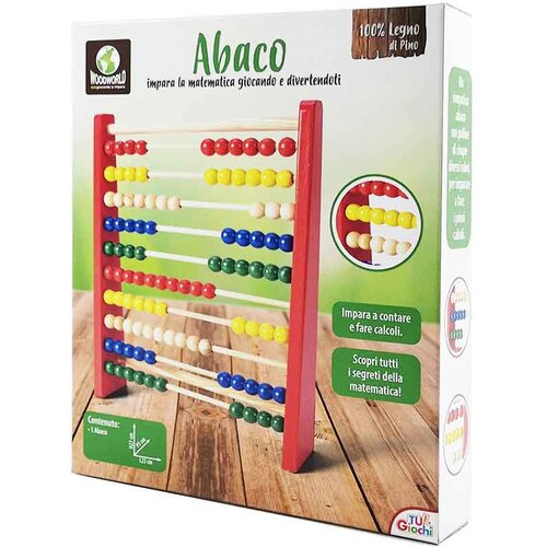  Drveno računalo za djecu Abacus sa 100 kuglica Slike