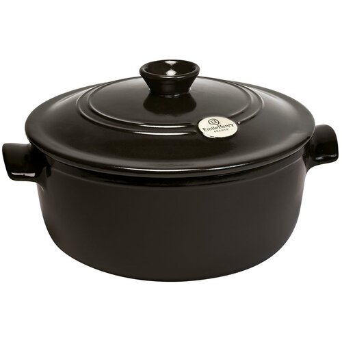 Emile henry Črn okrogel lonec s pokrovom Emile Henry, ⌀ 27 cm Slike