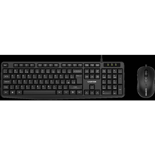 Canyon USB standard KB 104 keys water resistant AD layout bundle with optical 3D Slike