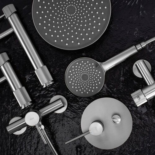 REA Bath Kopalni&amp;scaron;ki me&amp;scaron;alnik Lungo Stripe Brush Nickel Slike