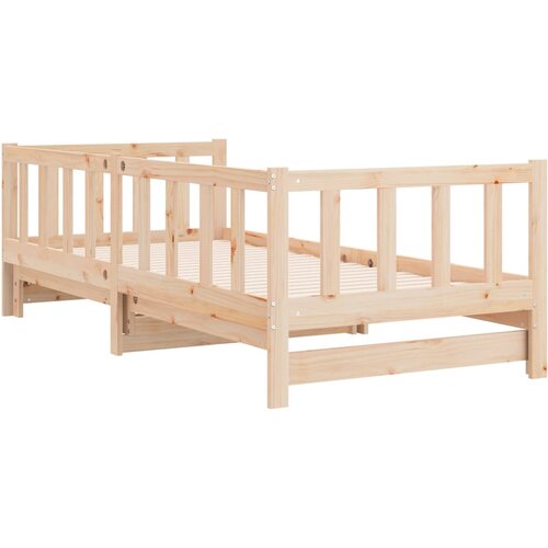  Dnevni ležaj na izvlačenje 2x (80 x 200) cm od masivne borovine Slike