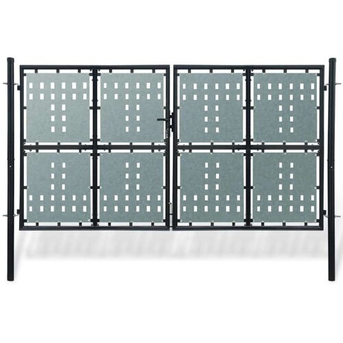 vidaXL crna jednostruka vrata za ogradu 300 x 200 cm Cene
