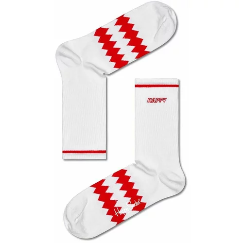 Happy Socks Čarape Zig Zag boja: bijela