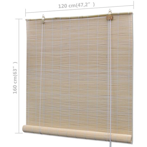  Rolete od prirodnog bambusa 2 kom 120 x 160 cm Slike