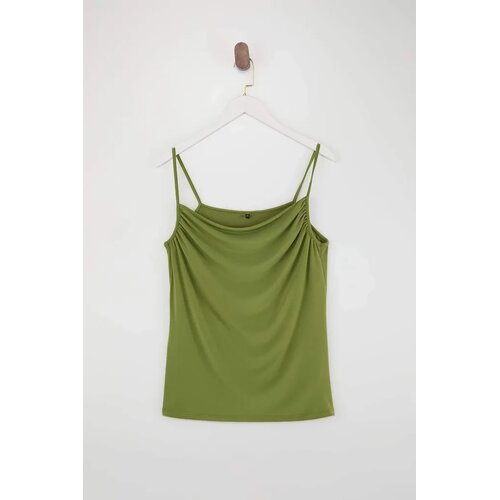 Trendyol Ženska bluza Tbbss24Af00006, Zelena Slike