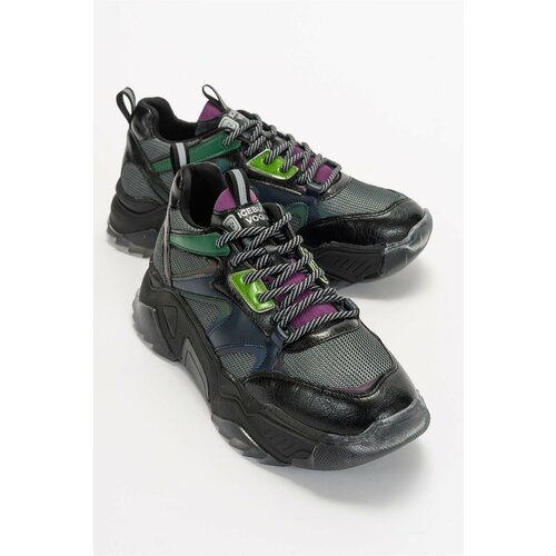 LuviShoes Limos Black-purple Multi Women's Sneakers Cene