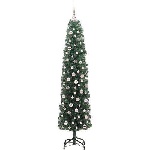 VidaXL Umjetno božićno drvce Zelena 210 cm PVC i čelik i plastika Slike