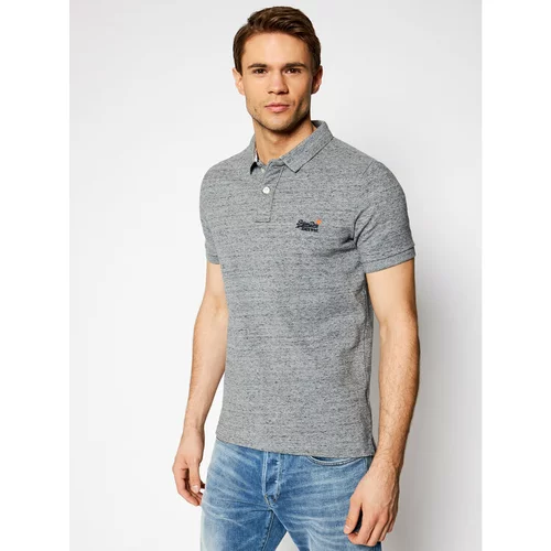 Superdry Polo majica Classic Pique M1110031A Siva Regular Fit