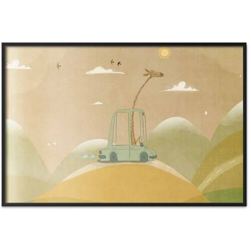  Plakat - Traveling Giraffe 42x29.7 Crni okvir Slike