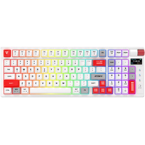  Tastatura mehanicka Gaming Fantech MK918 RGB Atom PRO097 Wireless bela (blue switch) Cene