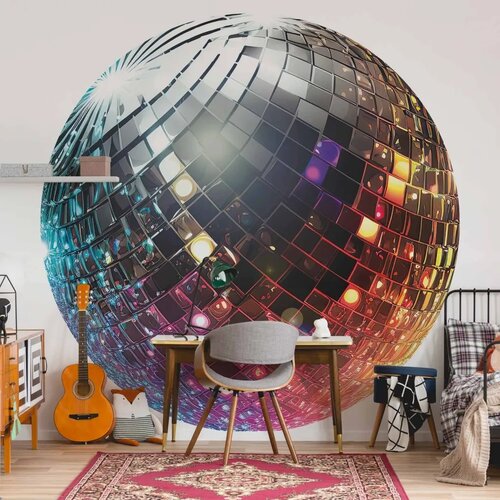  Okrugla fototapeta - Silver disco ball 230x230 Cijene