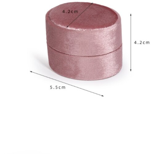 INF Okrogla žametna škatlica za prstane Pink, (21698486) Cene