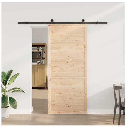  Klizna vrata Prirodna 90 x 208 cm Masivna borovina Cijene