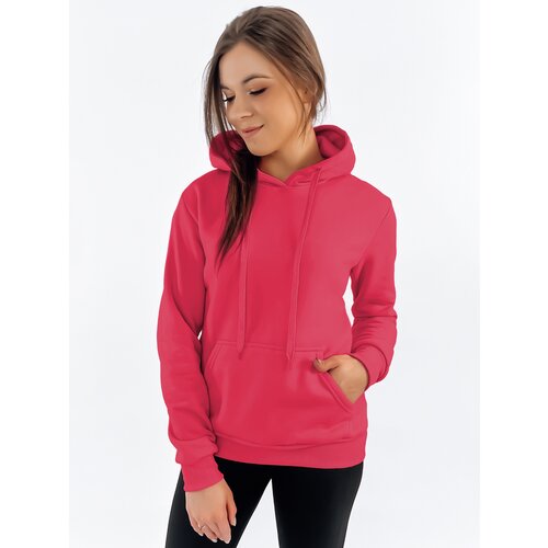 DStreet Bluza damska BASIC z kapturem różowa Cene