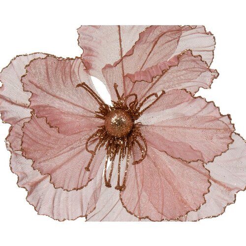 Dekordom Novogodišnji uras za jelku Flower on clip 27cm 220620 - Assorted - KMG Cene