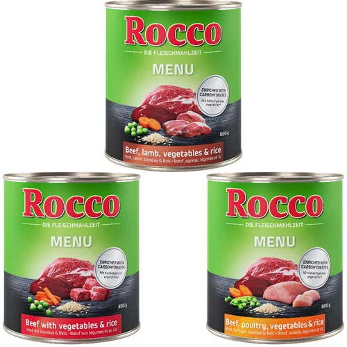 Rocco 20 + 4 gratis! 24 x 800 g Menu - Miješano pakiranje: govedina / govedina s janjetinom / govedina s peradi