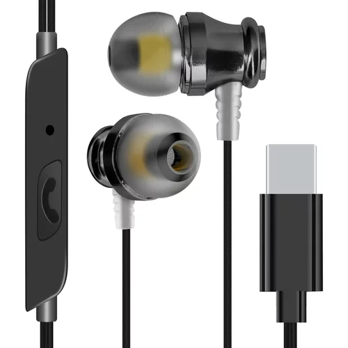 LINQ Komplet žicnih ušesnih slušalk USB-C za prostorocno telefoniranje, - crne, (20763378)