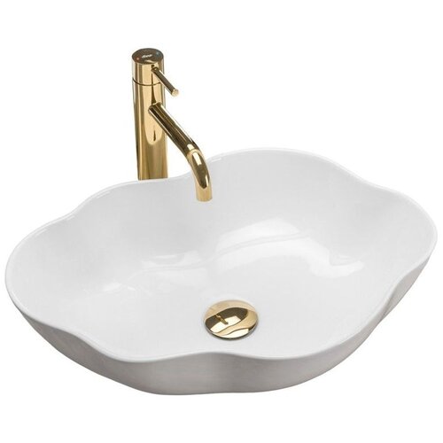 REA Bath Umivalnik Pearl White Slike