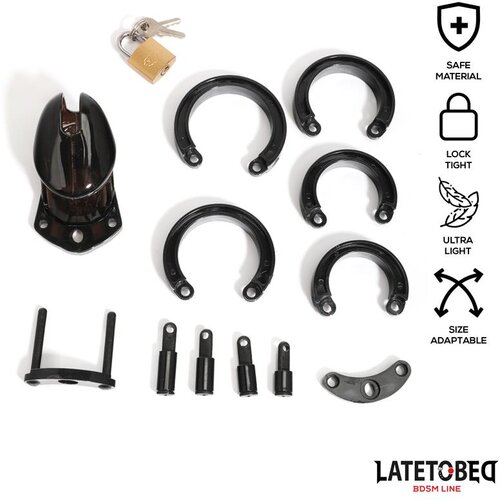 LateToBed Cage kletka za penis universal short black Slike