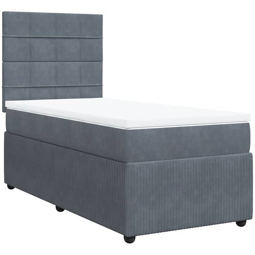 Box spring krevet s madracem tamnosivi 90x190 cm bar&amp;scaron;unasti Slike