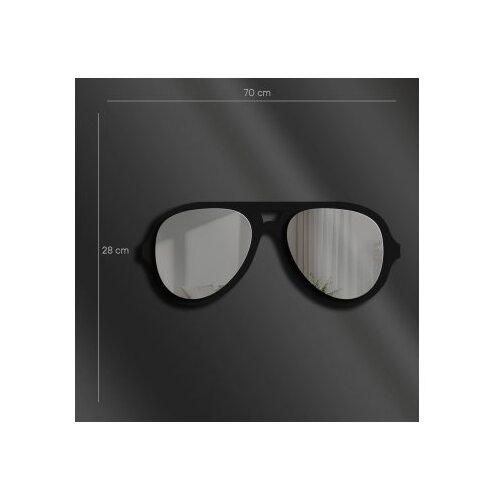 Wallxpert Zidno ogledalo Ozgl508, 70x28 cm, Siva Slike