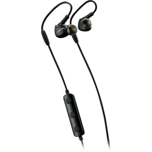 Canyon BTH-1 bluetooth sport earphones with microphone, cable length 0.3m, 18*25*22mm, 0.028kg, black Slike