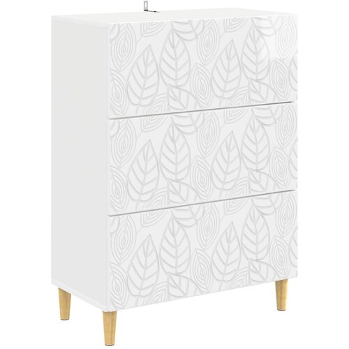 VidaXL Ormar s ladicama Bijela visokog sjaja 66 x 34,5 x 90 cm Slike
