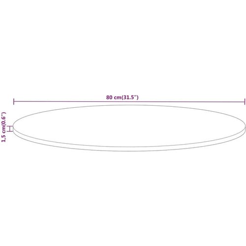 vidaXL Stolna ploča Ø 80 x 1 5 cm okrugla od masivnog obnovljenog drva Cijene